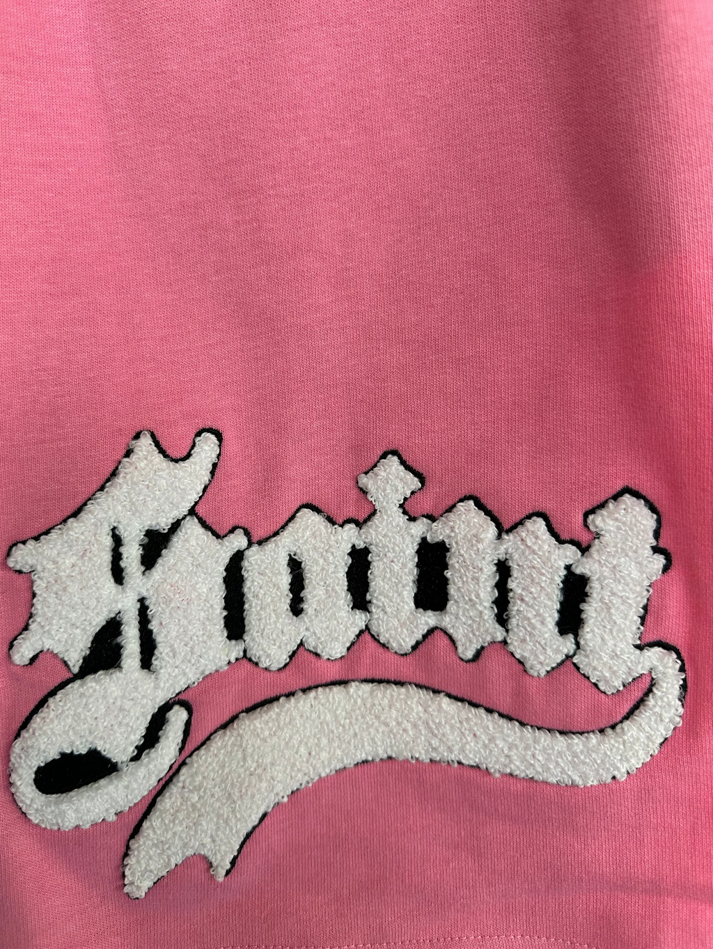 Rebel Minds Saint Embroidered Sweat Shorts – Pink