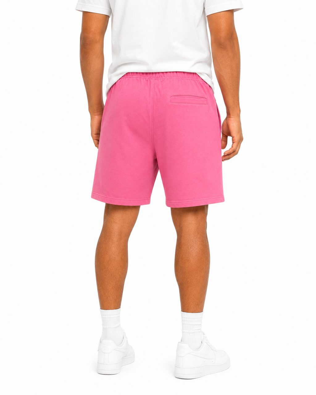 Rebel Minds Saint Embroidered Sweat Shorts – Pink