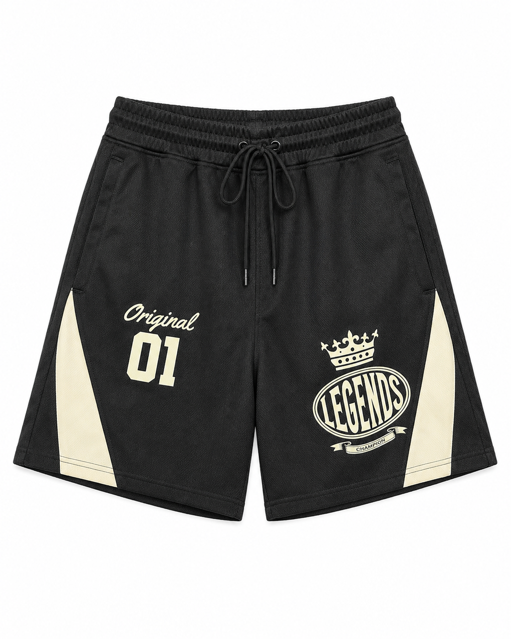 Rebel Minds Legends Original 01 Mesh Shorts – Black/Cream