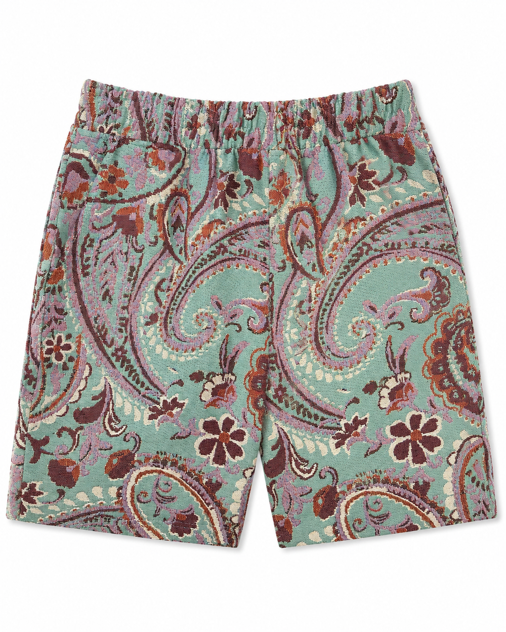 Rebel Minds Paisley Jacquard Shorts – Mint