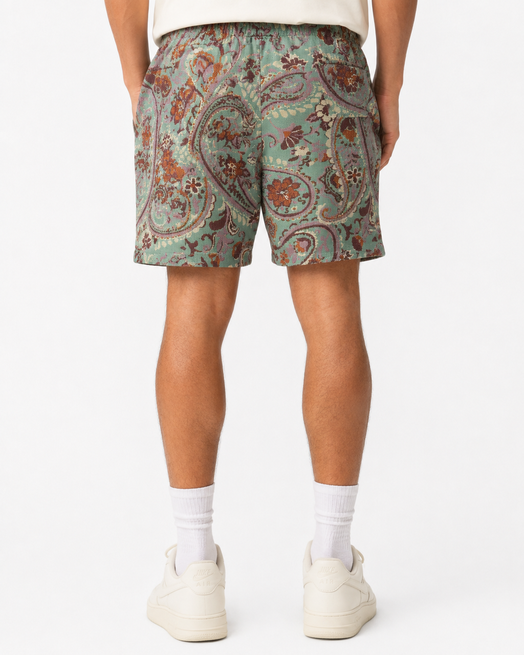 Rebel Minds Paisley Jacquard Shorts – Mint